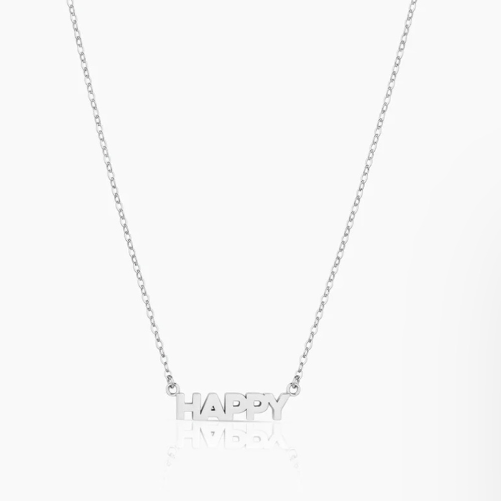 Thatch Happy Script Necklace